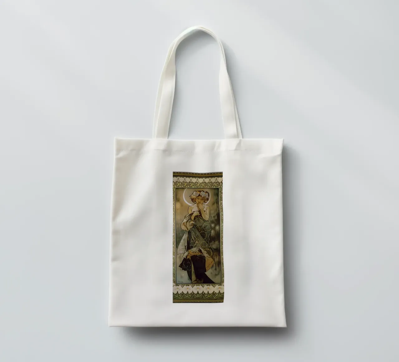 Alfons Mucha - La luna borsa in juta da ARTOTHEK