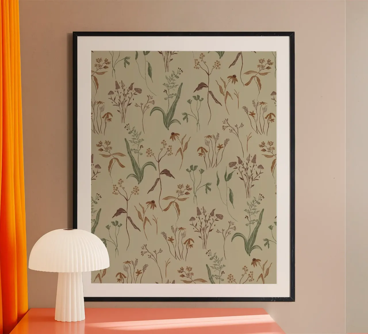Natura calma poster con telaio in plastica da nicigabrieldesigns