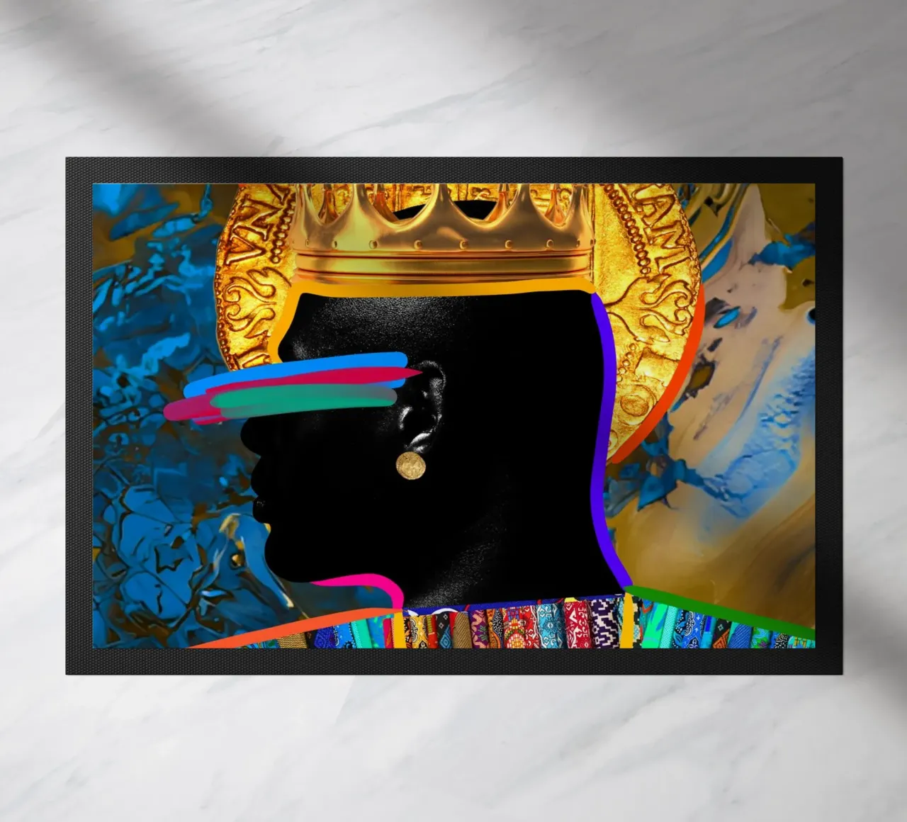 Afro Constellation deurmat van Mathudace Créas