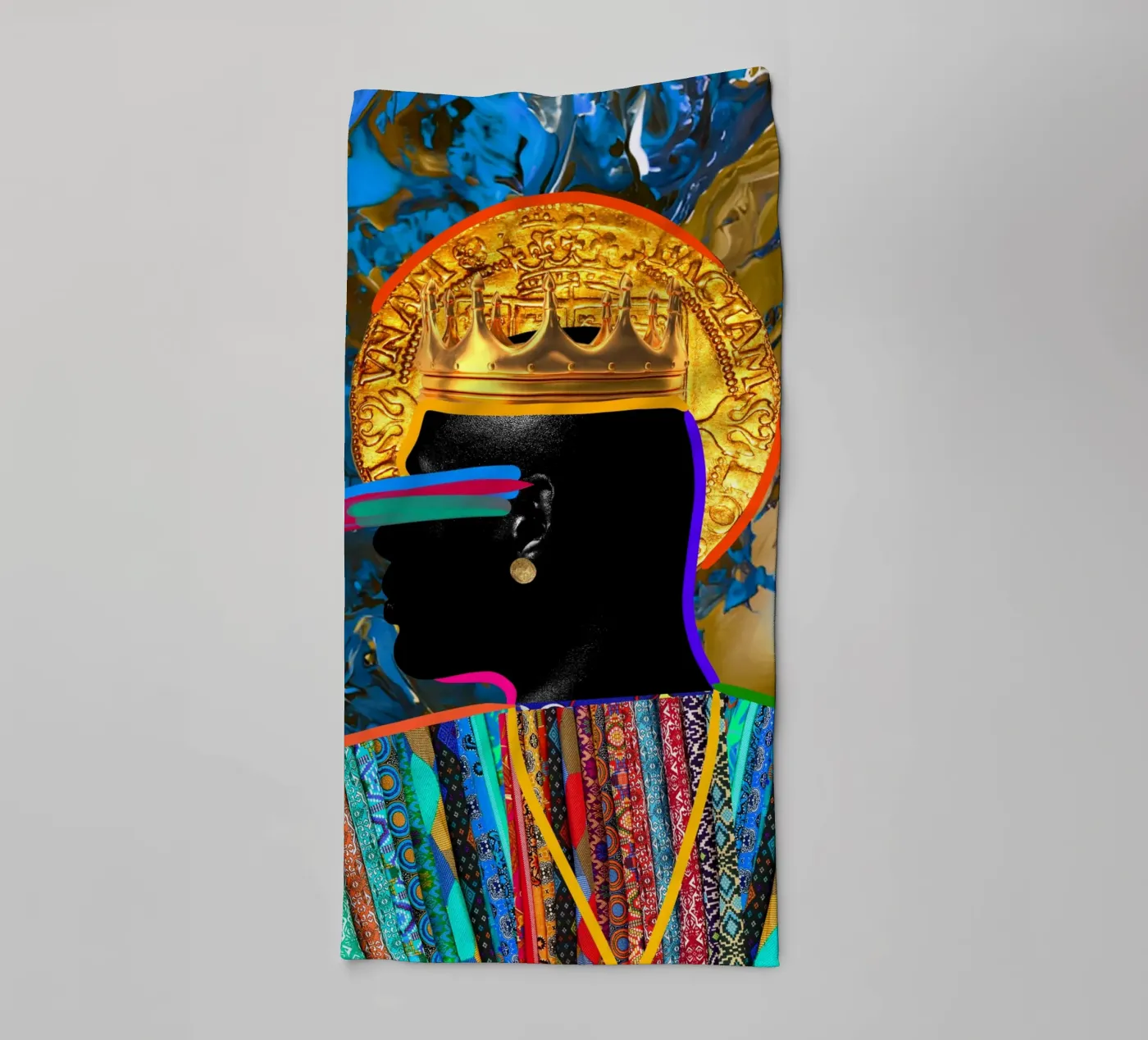 Afro Constellation badhanddoek van Mathudace Créas