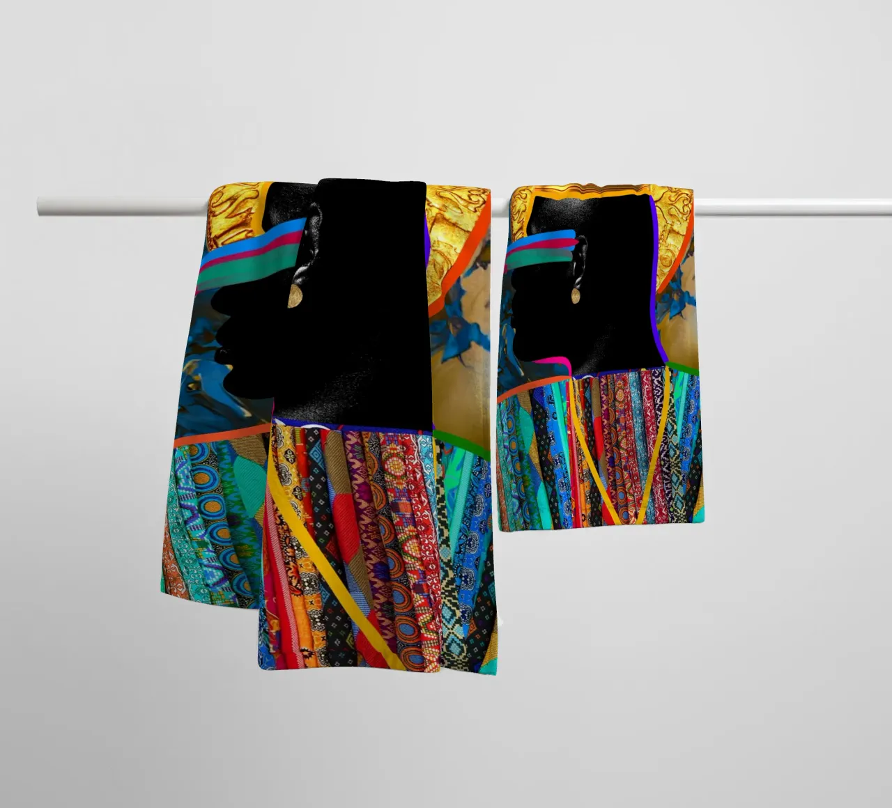 Afro Constellation asciugamano da bagno da Mathudace Créas