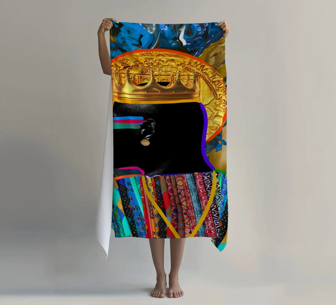 Afro Constellation telo mare da Mathudace Créas