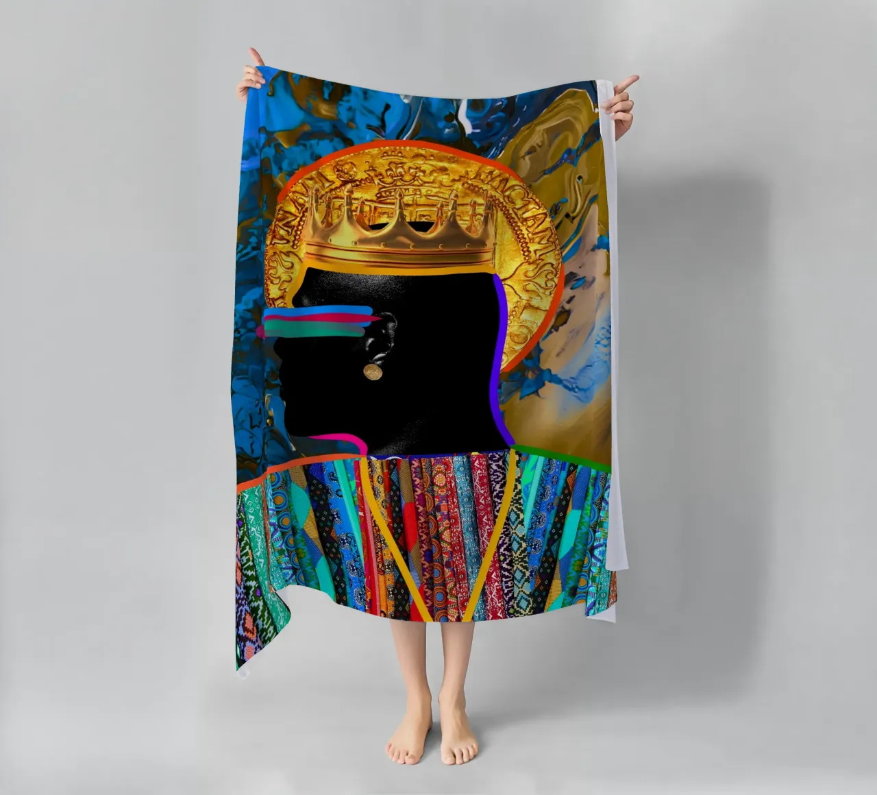 Afro Constellation telo mare da Mathudace Créas