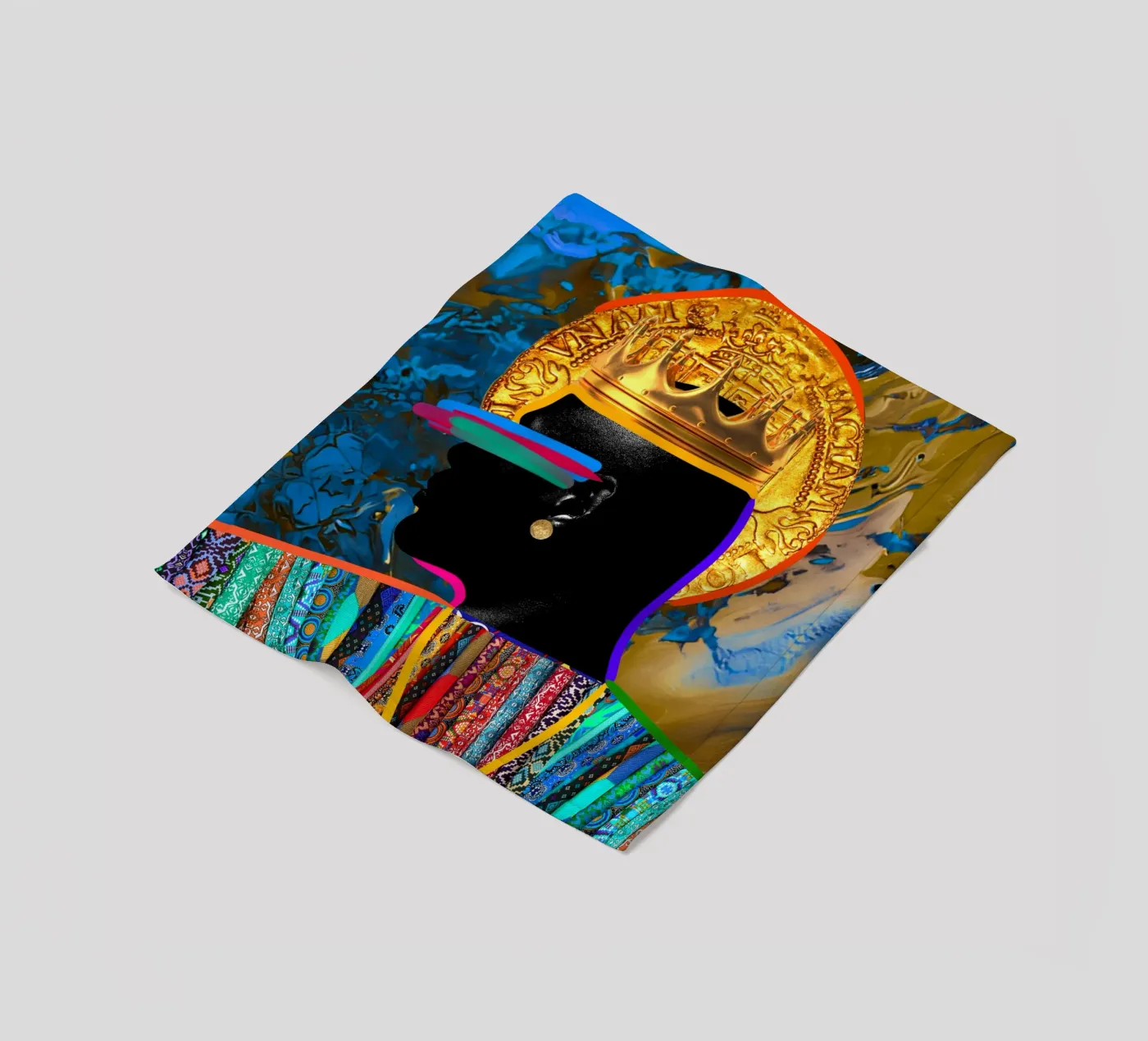 Afro Constellation fleecedeken van Mathudace Créas