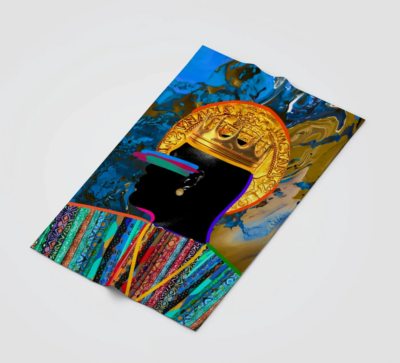 Afro Constellation fleecedeken van Mathudace Créas