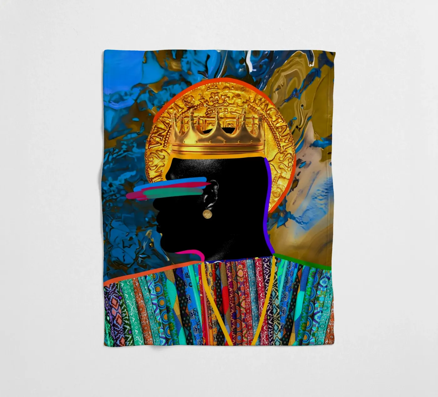 Afro Constellation fleecedeken van Mathudace Créas