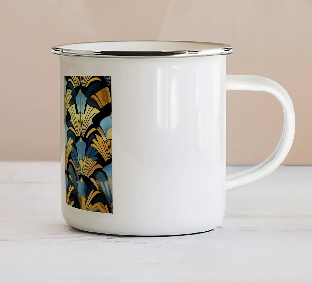 Art déco tazza in smalto da Nikis Art Studio
