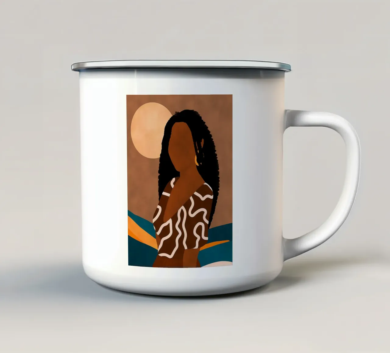 Afro Sifa tazza in smalto da Mathudace Créas