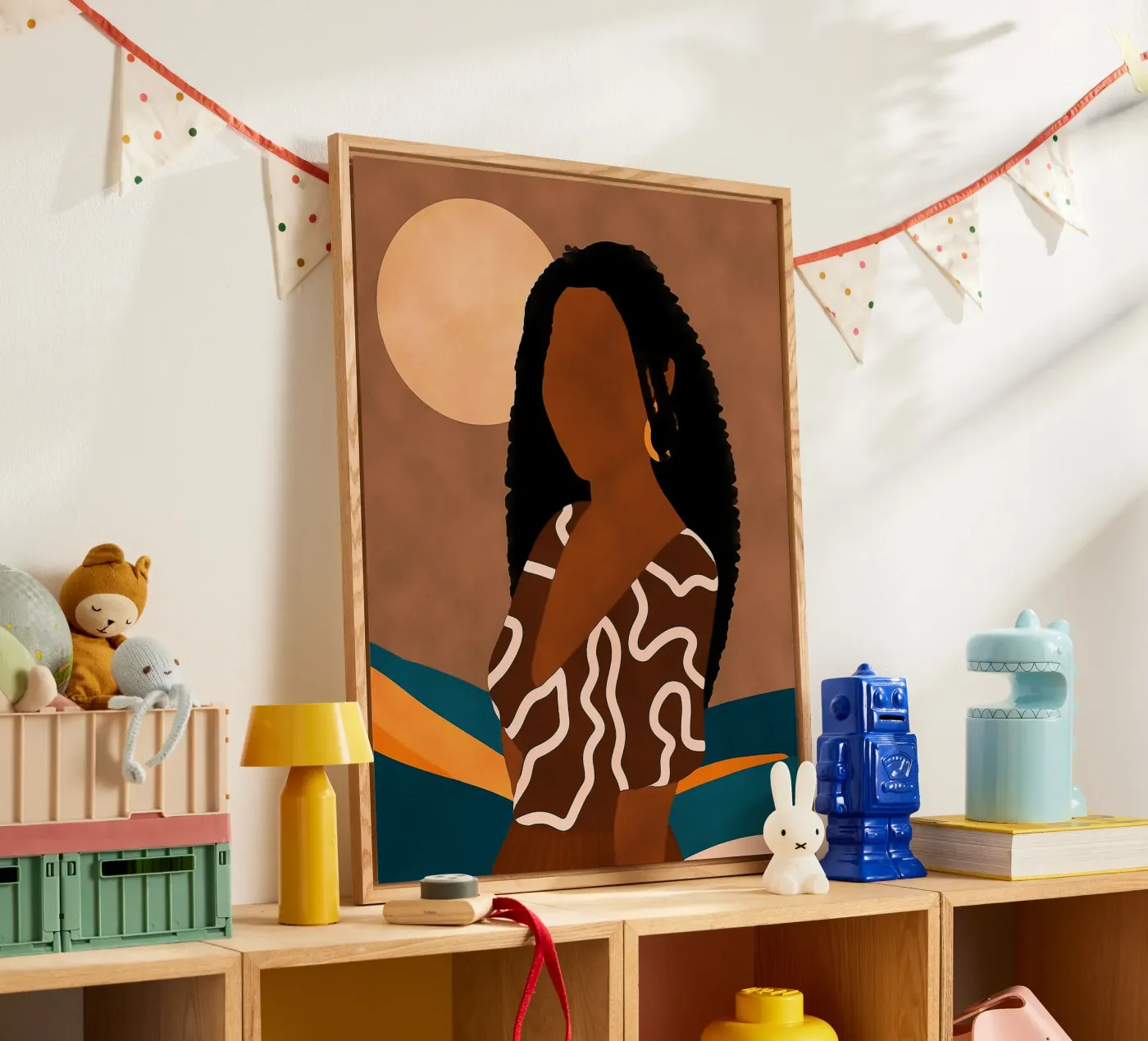 Afro Sifa acryl van Mathudace Créas