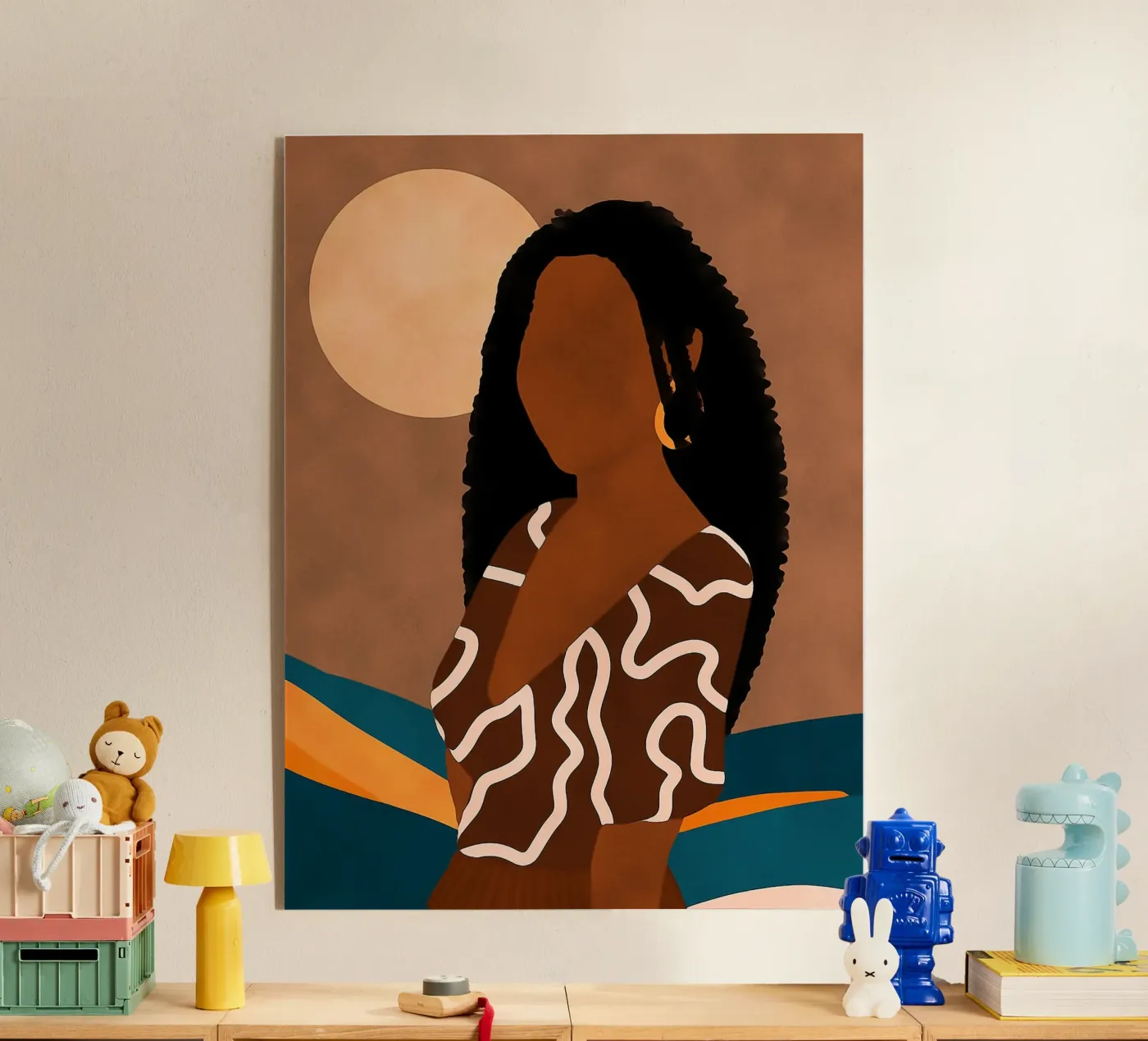 Afro Sifa acryl van Mathudace Créas