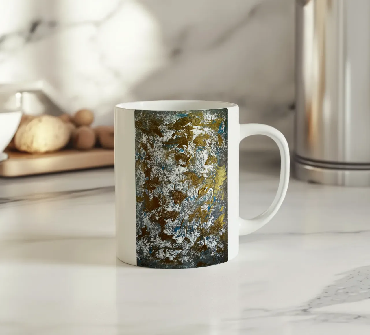 IDEAL GIFT 91 tazza in ceramica da Thierry Vobmann Abstract painting