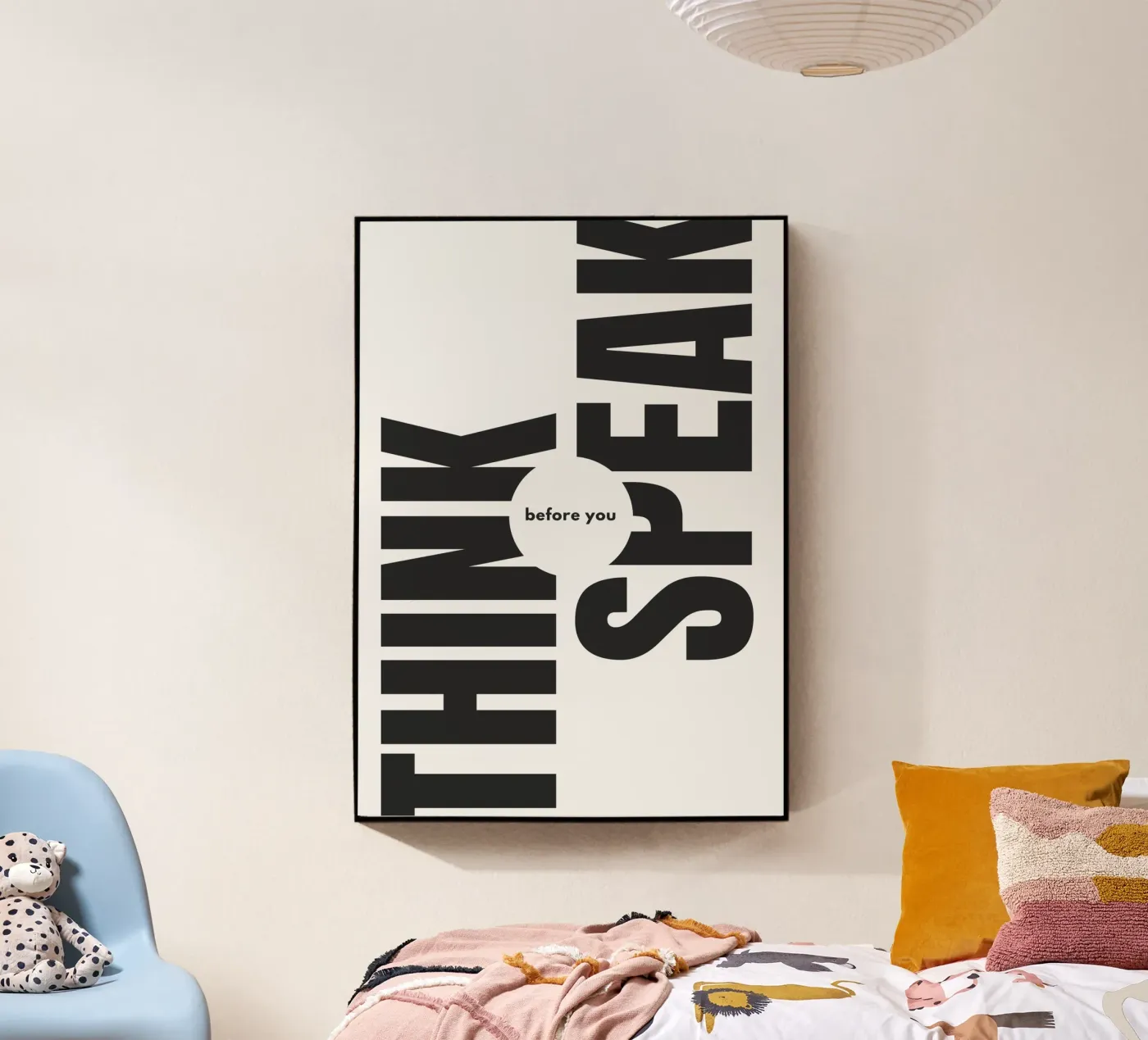 THINK BEFORE YOU SPEAK plexiglass da SMRT STUDIO