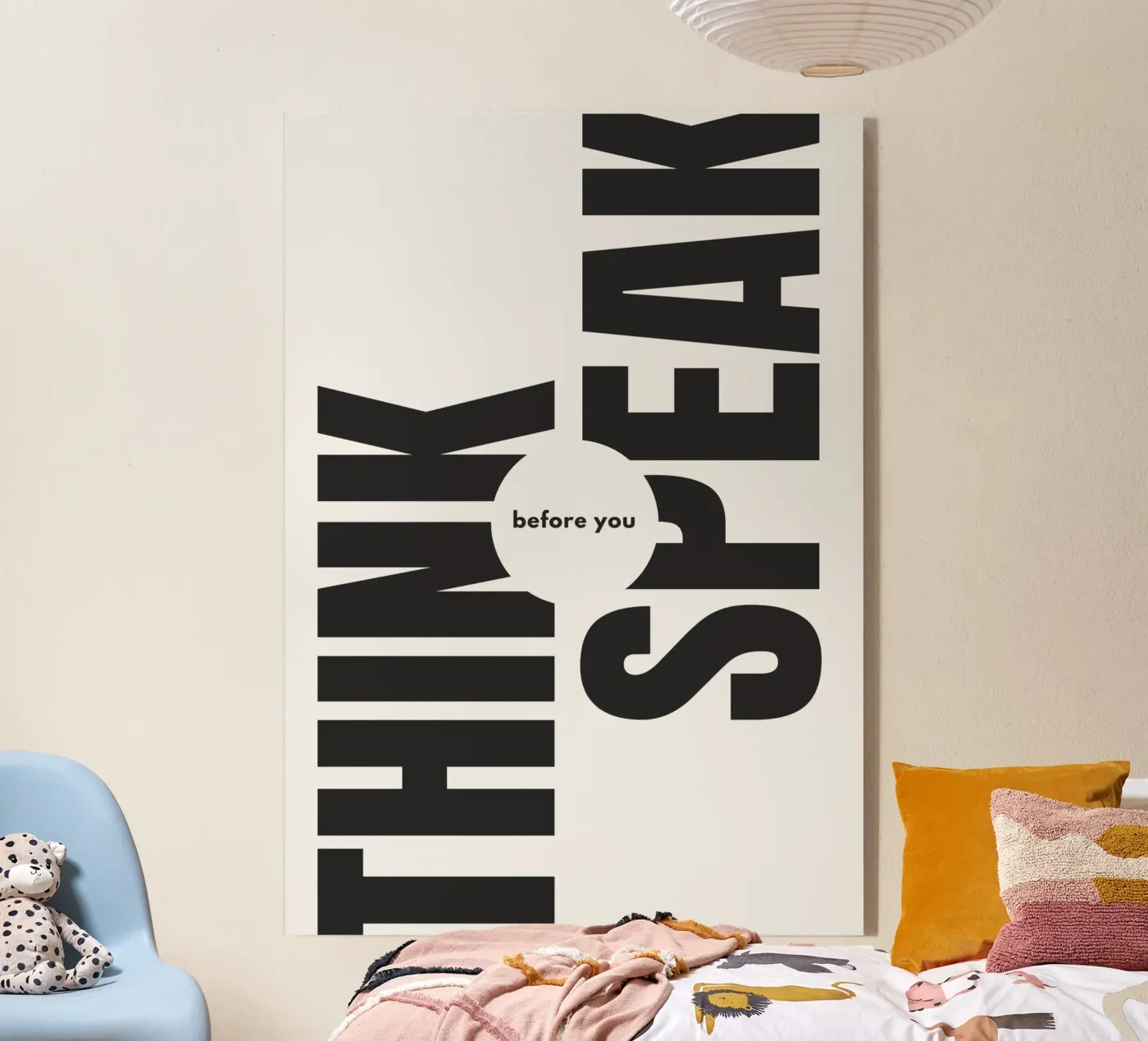 THINK BEFORE YOU SPEAK plexiglass da SMRT STUDIO