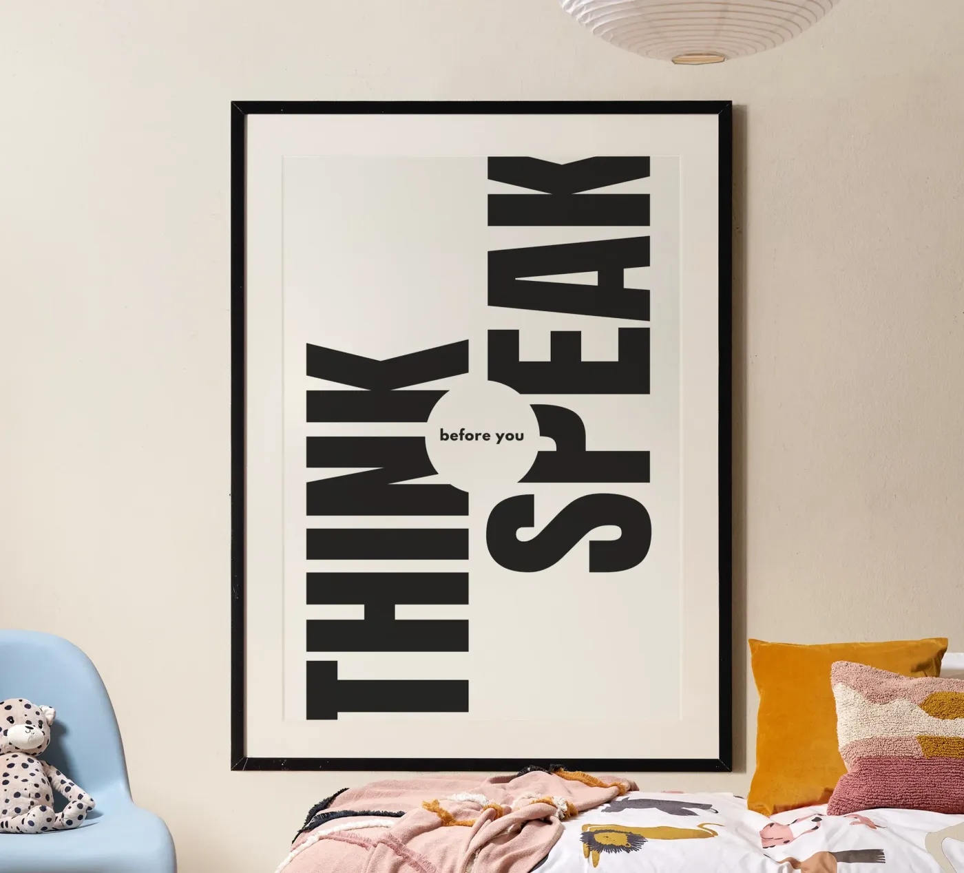THINK BEFORE YOU SPEAK poster da SMRT STUDIO