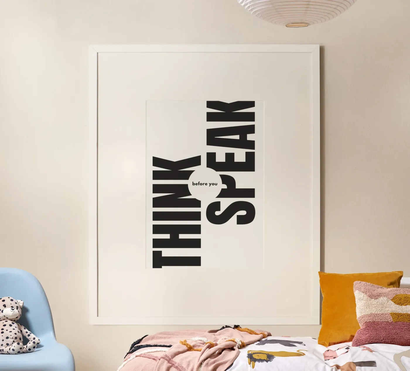 THINK BEFORE YOU SPEAK poster da SMRT STUDIO