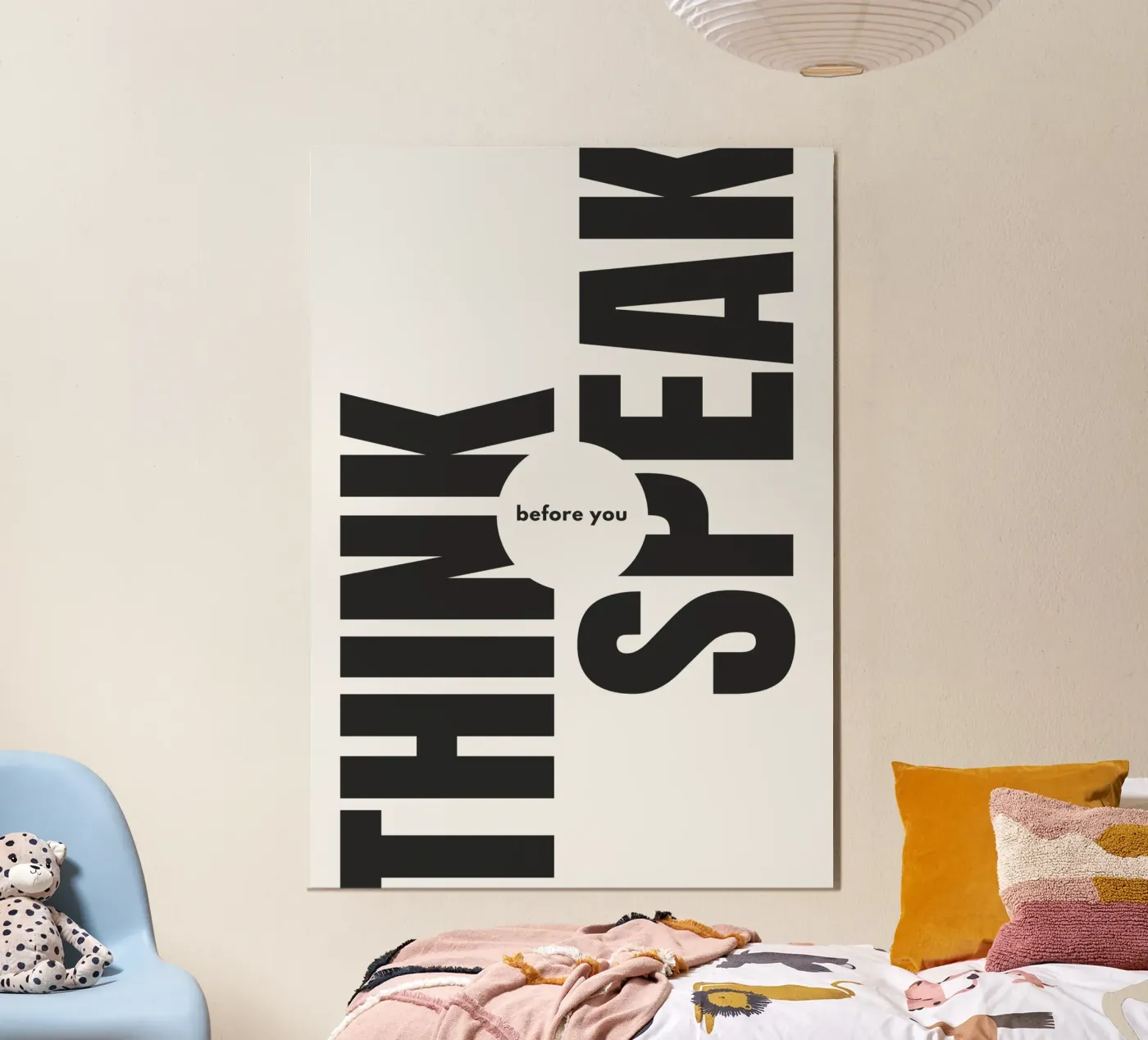 THINK BEFORE YOU SPEAK poster da SMRT STUDIO