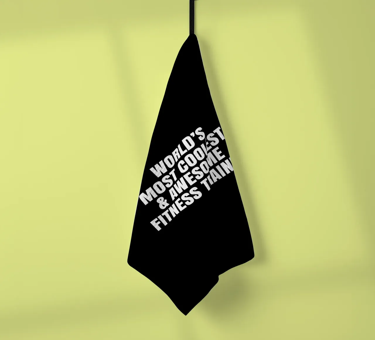 World's most coolest and awesome fitness trainer tea towel by happieeagle