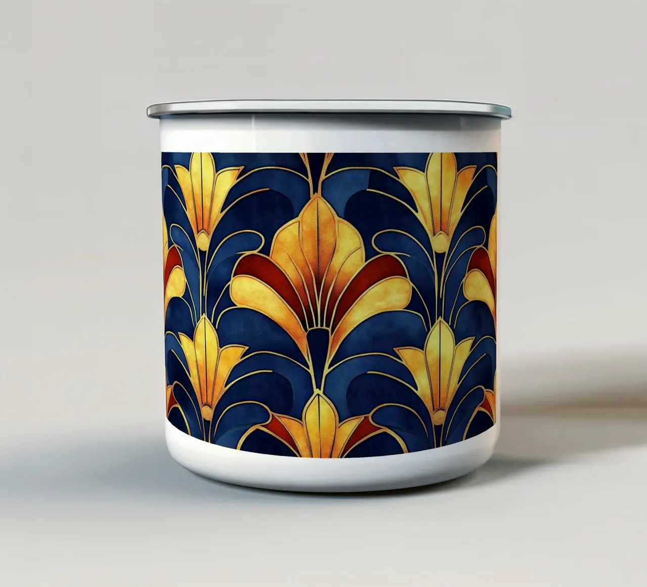 Art déco tazza in smalto da Nikis Art Studio