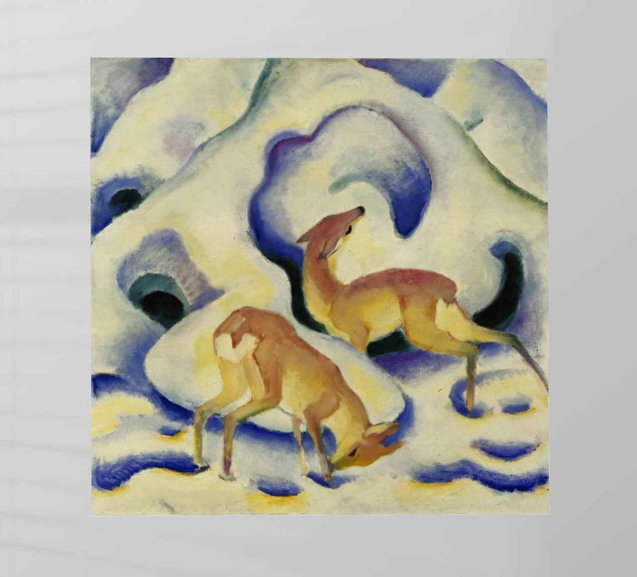 Franz Marc - Cervo nella neve pellicola backlit da ARTOTHEK