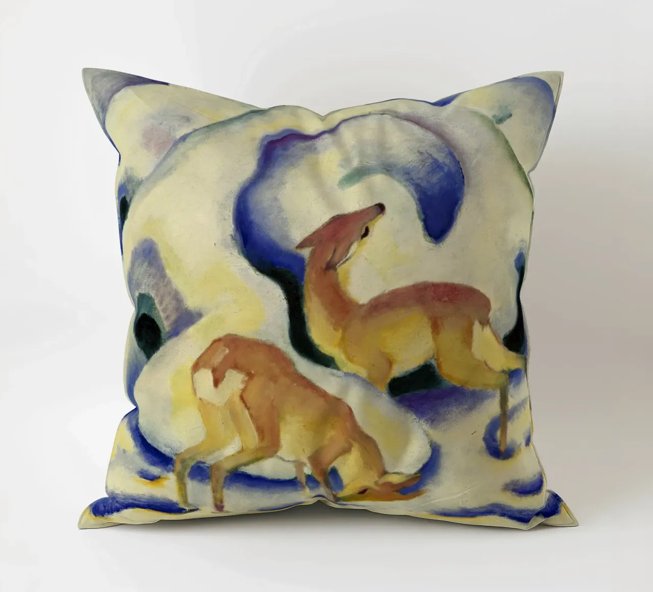 Franz Marc - Cervo nella neve cuscino da ARTOTHEK