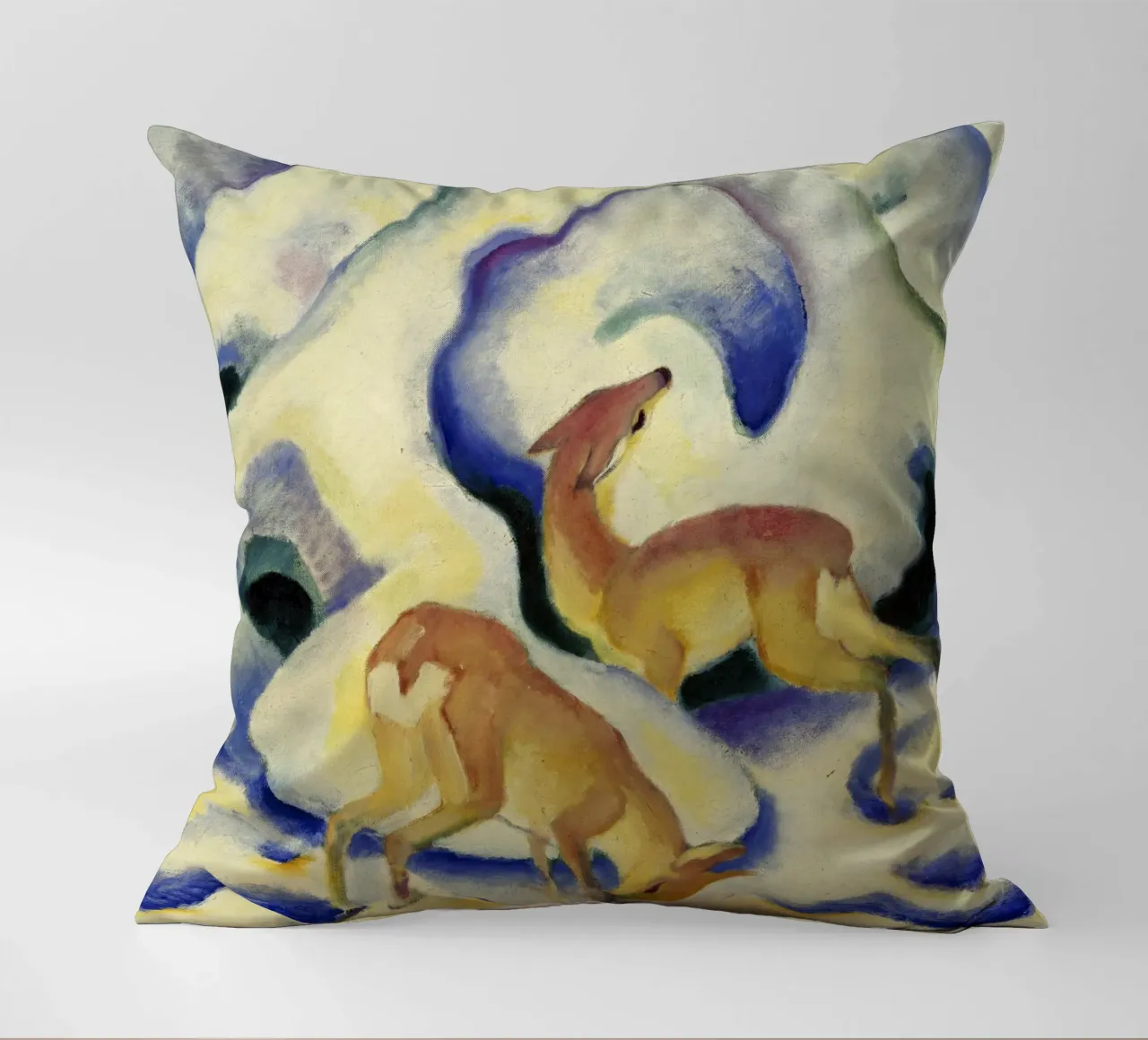 Franz Marc - Cervo nella neve cuscino da ARTOTHEK