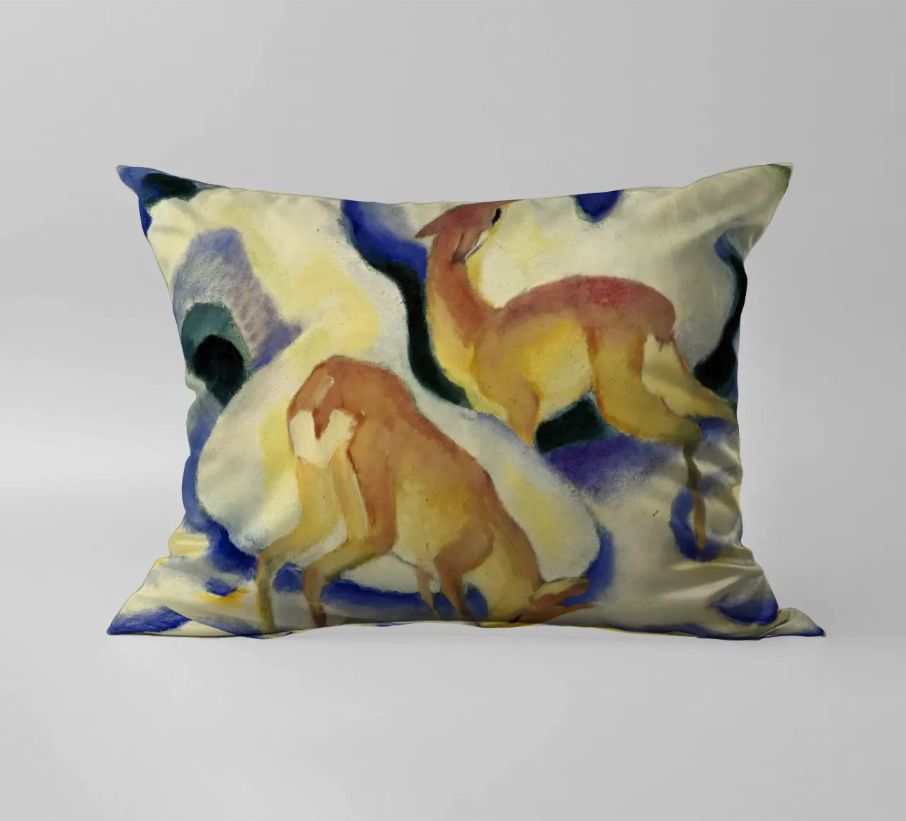 Franz Marc - Ciervo en la nieve cojín de ARTOTHEK