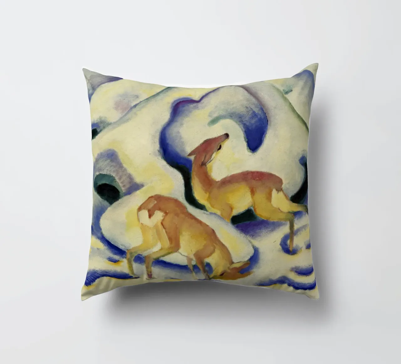 Franz Marc - Cervo nella neve cuscino da ARTOTHEK