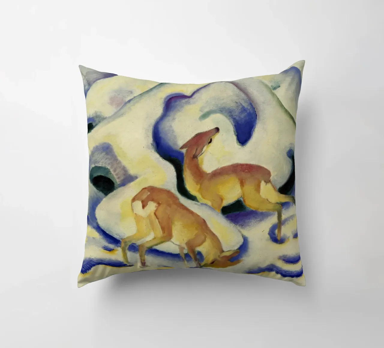 Franz Marc - Cervo nella neve cuscino da ARTOTHEK