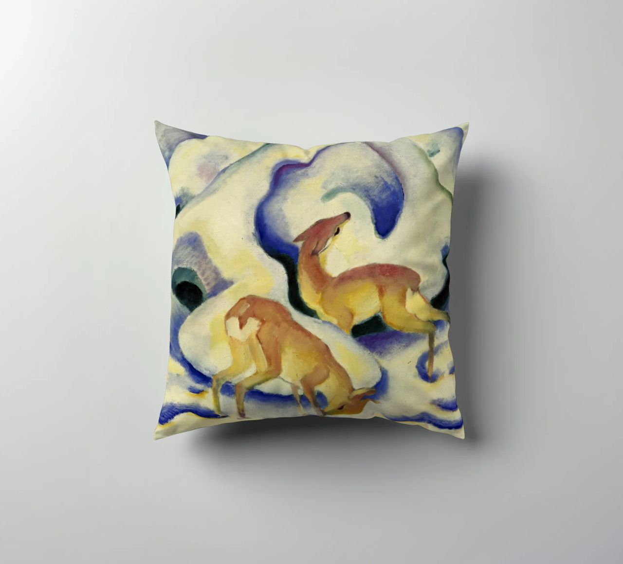 Franz Marc - Cervo nella neve cuscino da ARTOTHEK