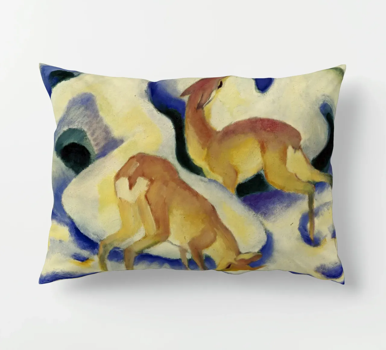 Franz Marc - Ciervo en la nieve cojín de ARTOTHEK