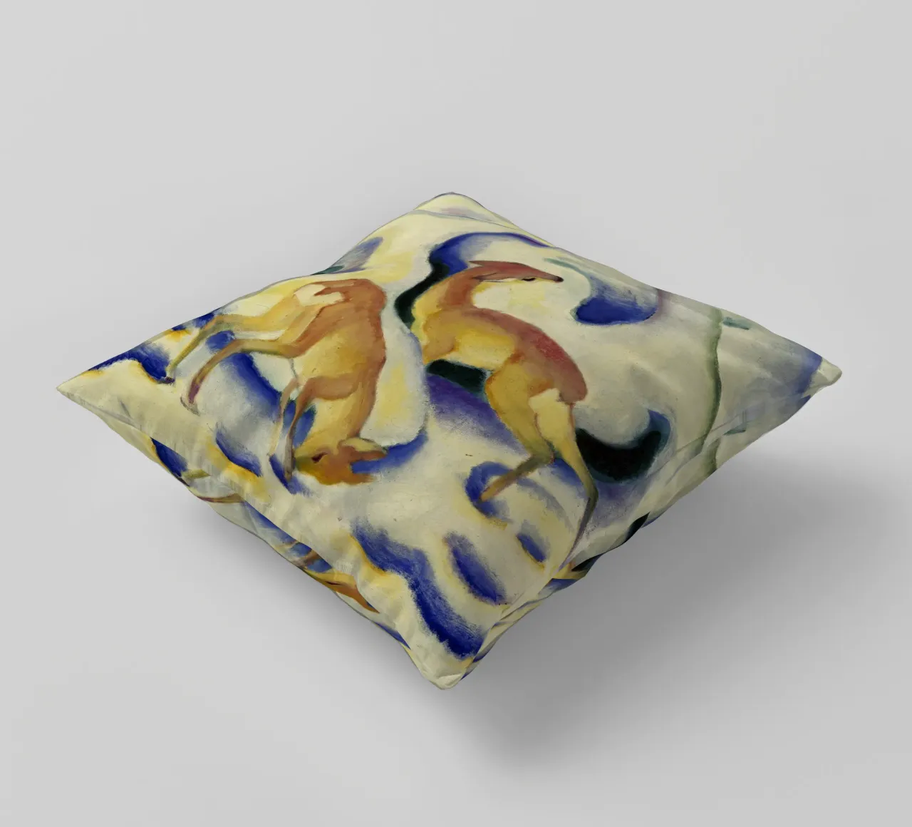 Franz Marc - Cervo nella neve cuscino da ARTOTHEK