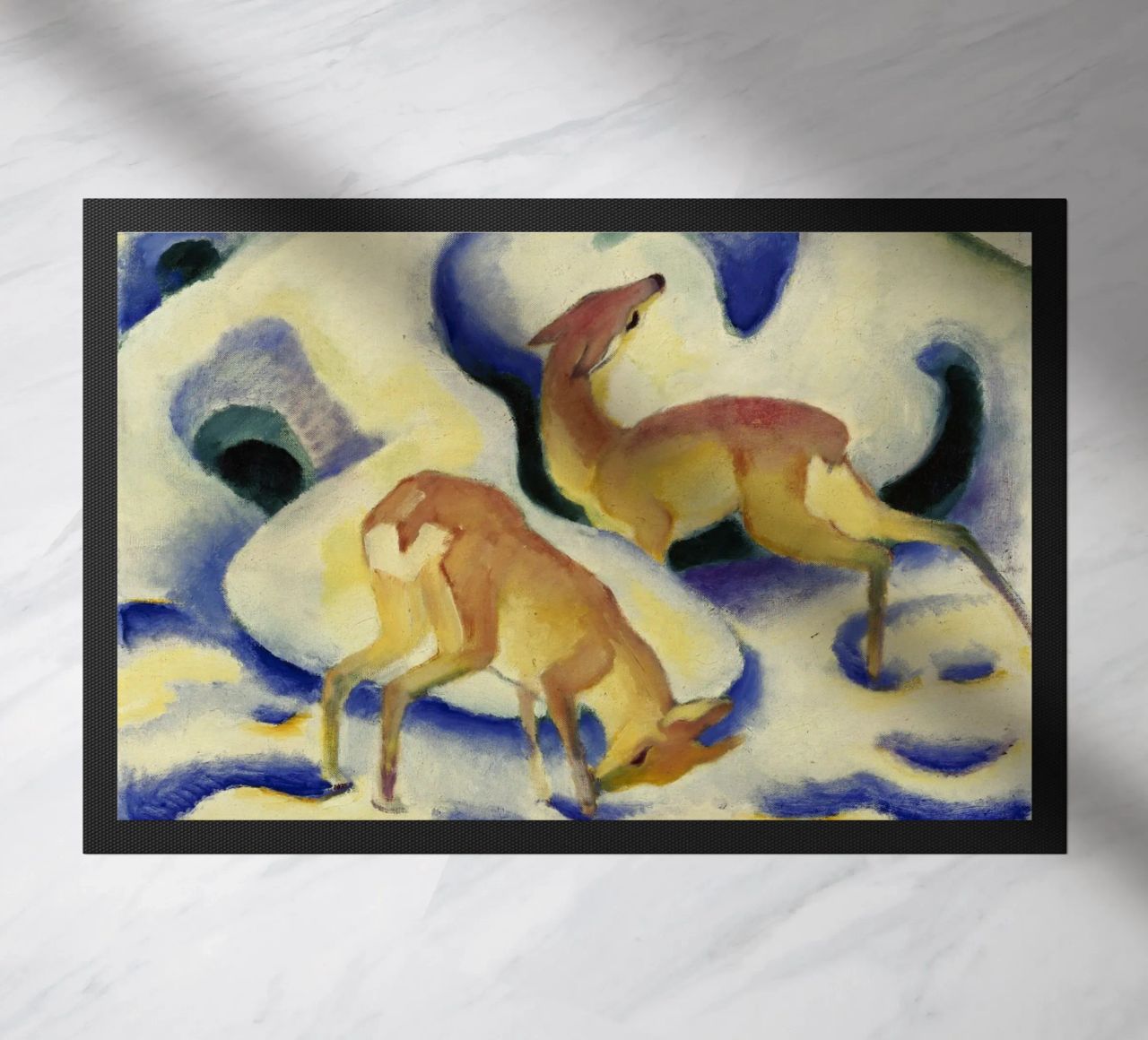 Franz Marc - Cervo nella neve zerbino da ARTOTHEK