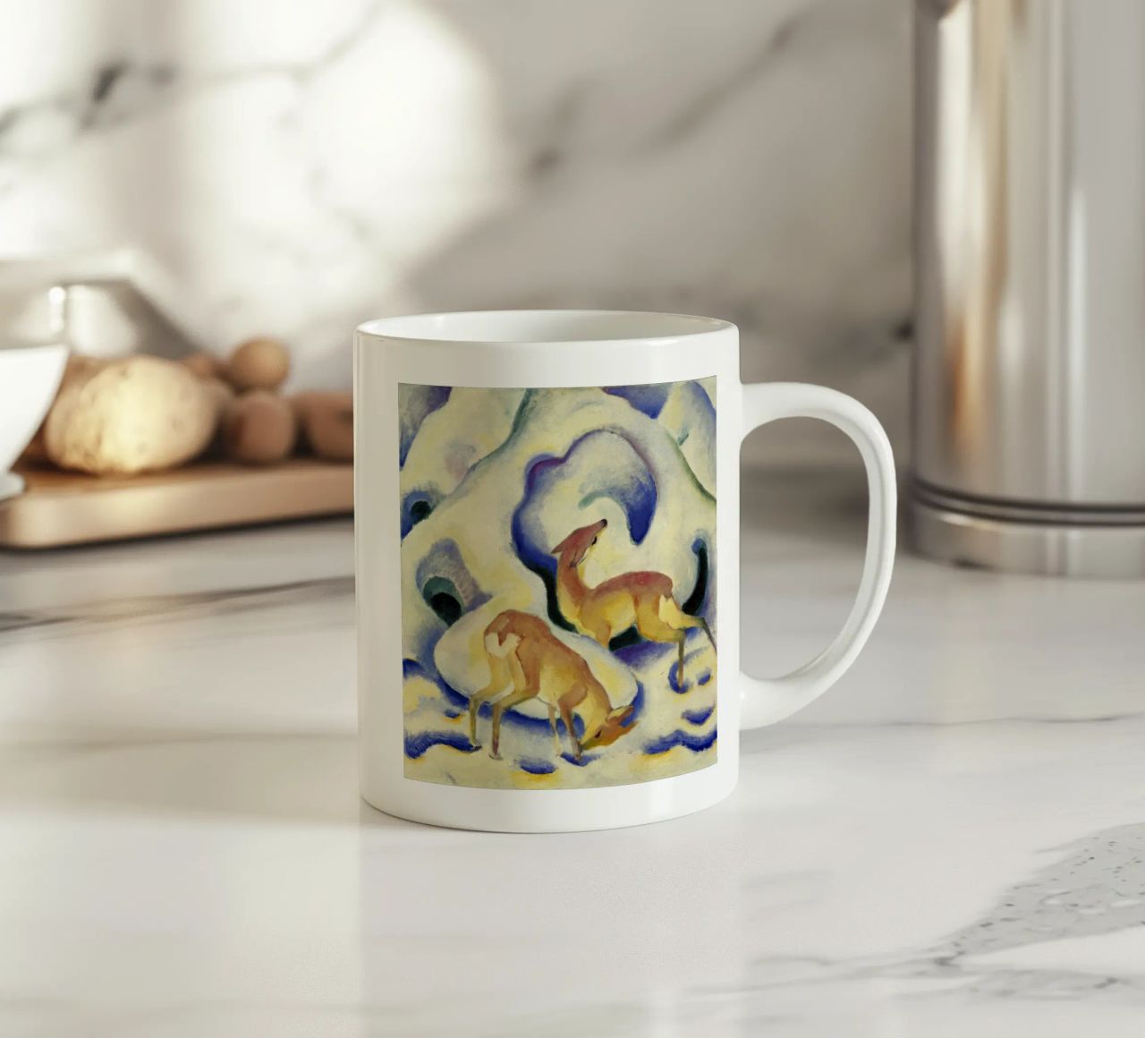 Franz Marc - Cervo nella neve tazza in ceramica da ARTOTHEK