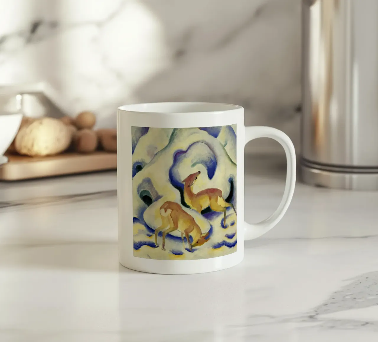 Franz Marc - Cervo nella neve tazza in ceramica da ARTOTHEK