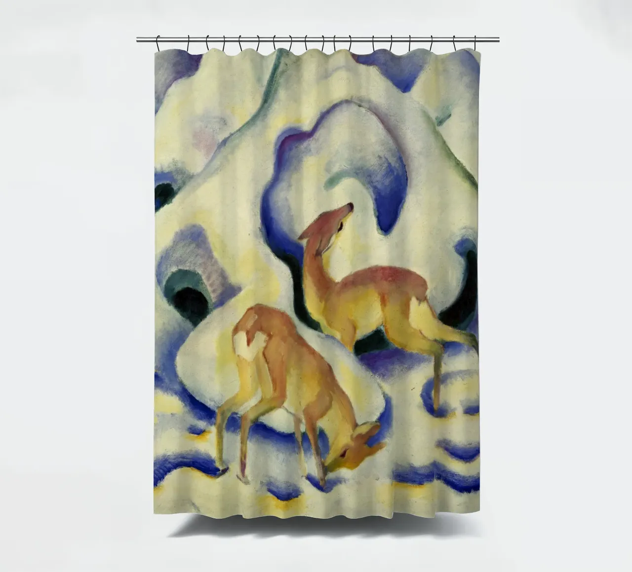 Franz Marc - Cervo nella neve tenda da doccia da ARTOTHEK