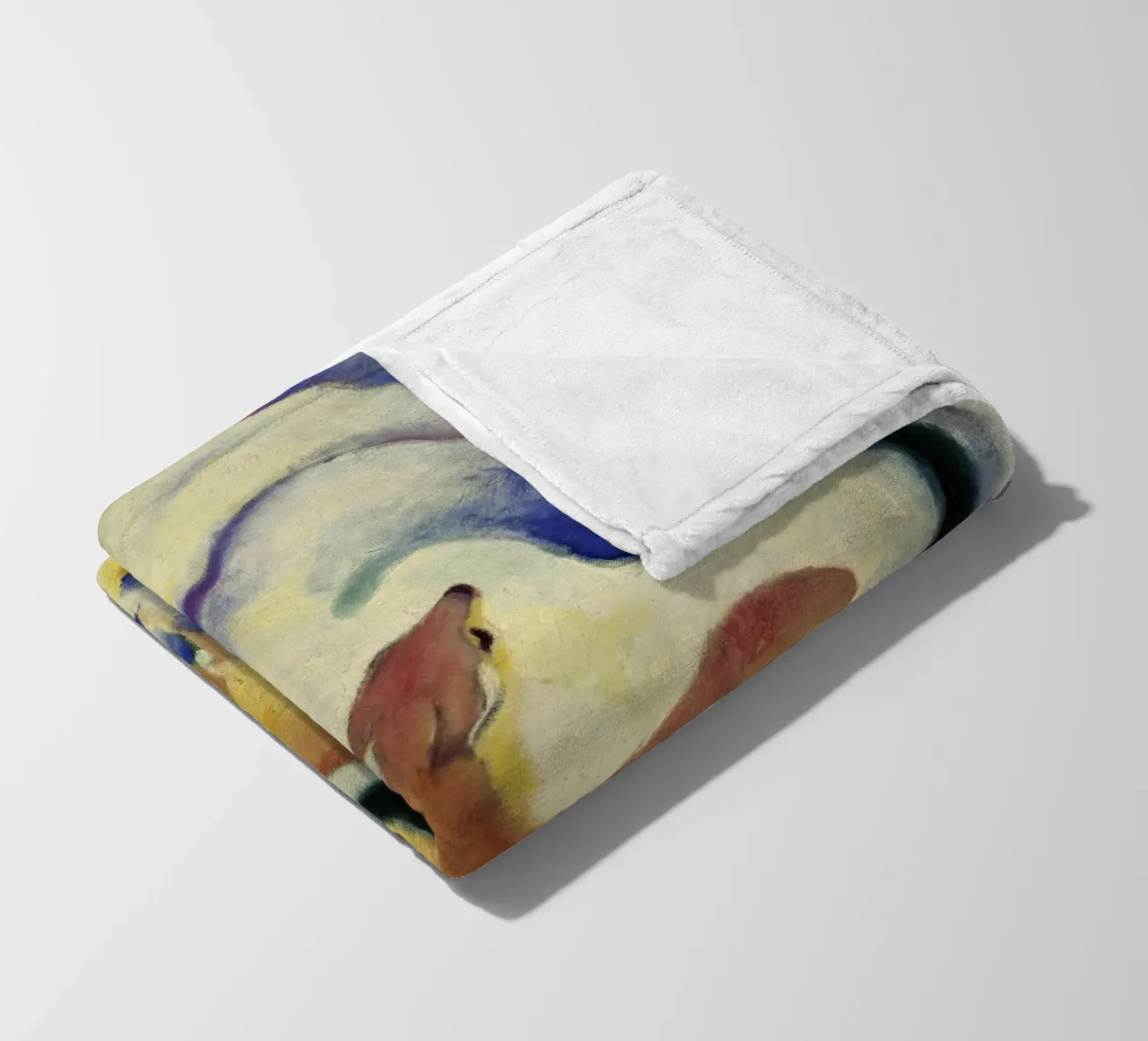 Franz Marc - Cervo nella neve coperta in pile da ARTOTHEK