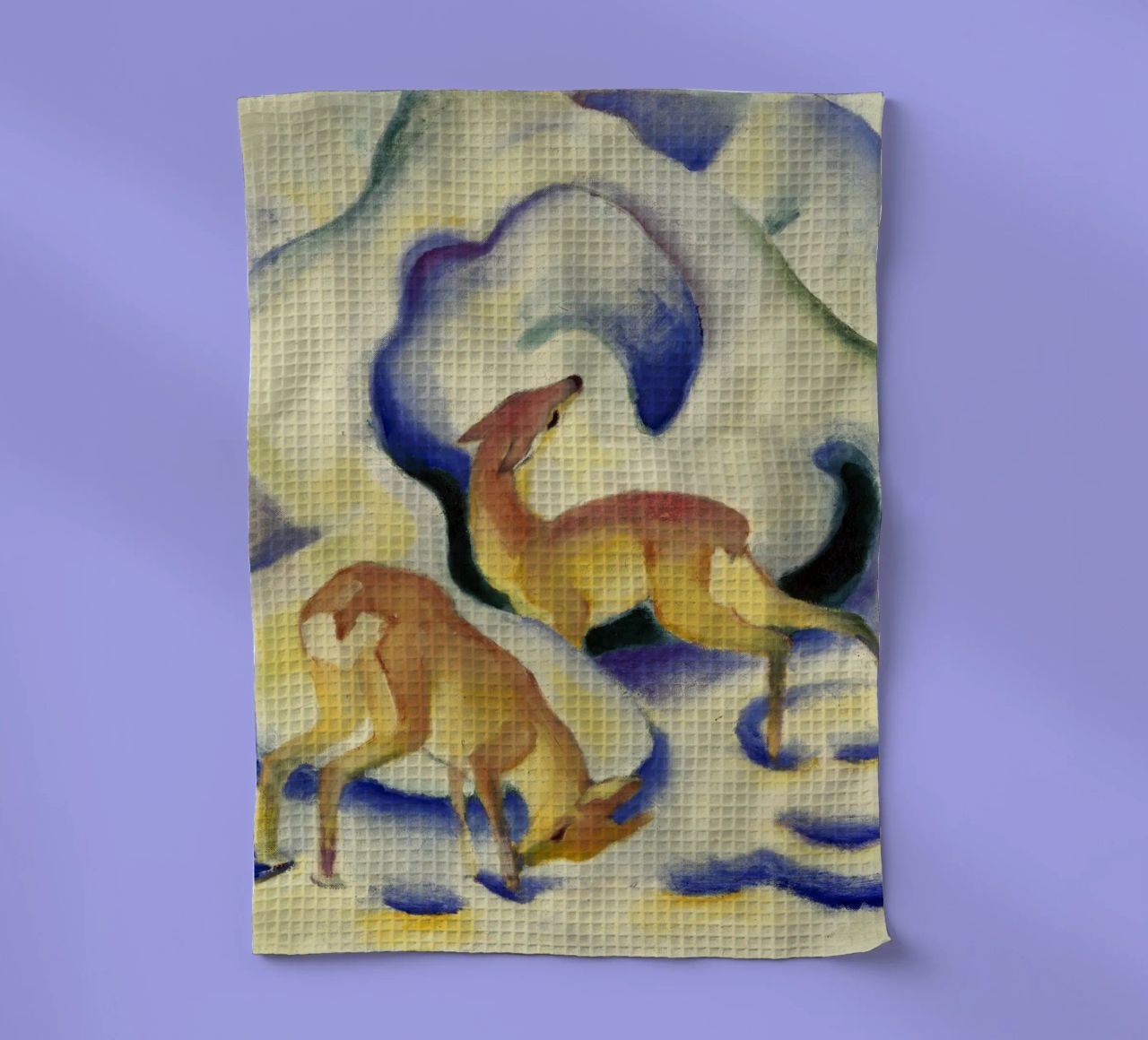 Franz Marc - Hirsche im Schnee Geschirrtuch von ARTOTHEK