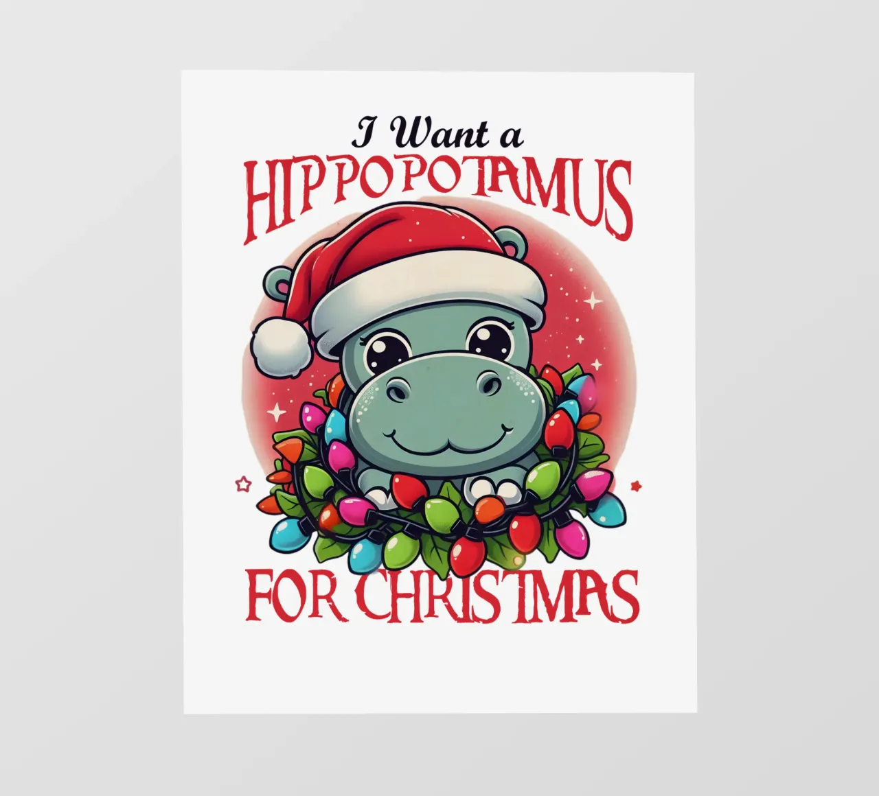 I Want a Hippopotamus for Christmas telo in pvc da edsonramosart