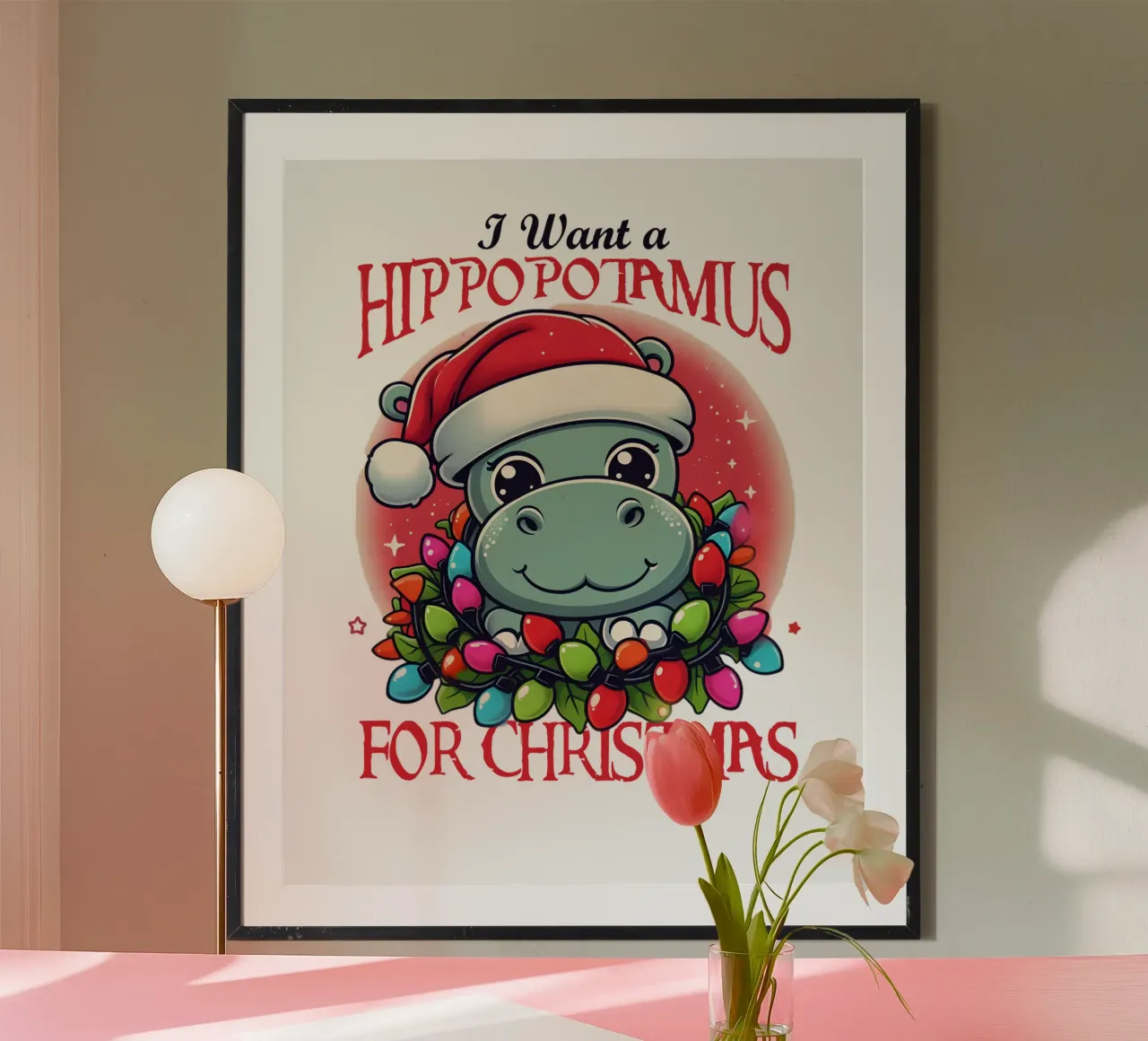 I Want a Hippopotamus for Christmas carta hahnemühle da edsonramosart