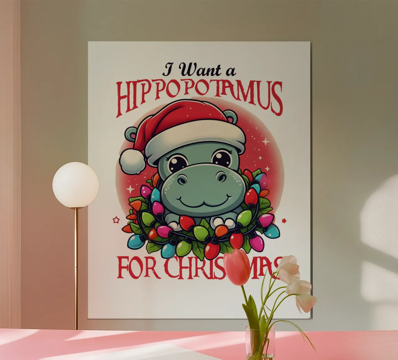I Want a Hippopotamus for Christmas carta hahnemühle da edsonramosart