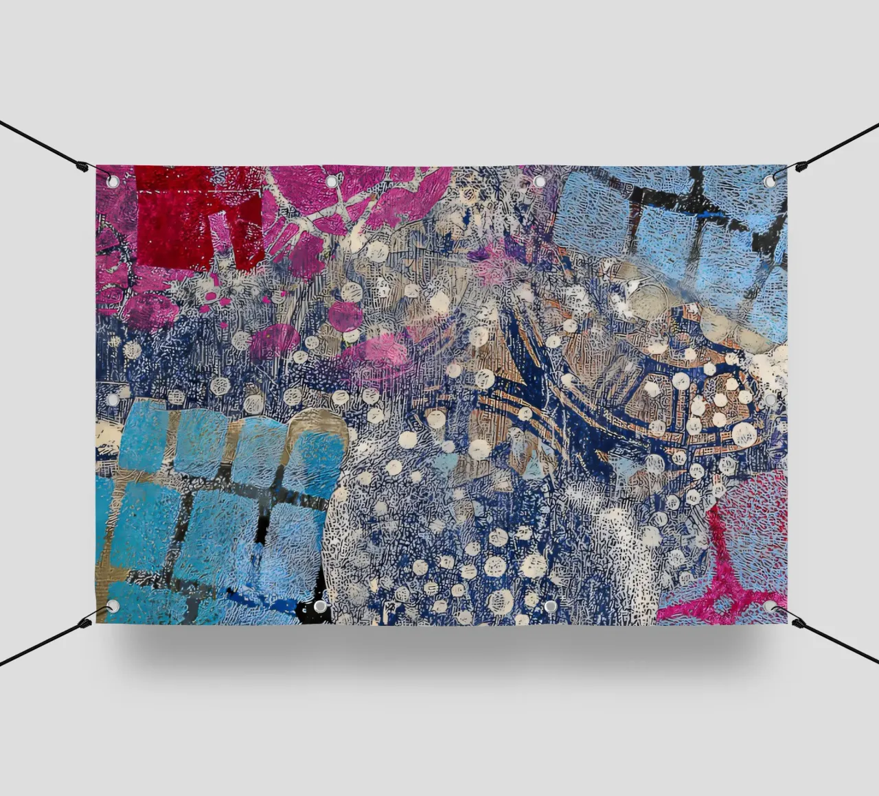 Deep dive magenta/blue telo in pvc da Edenart