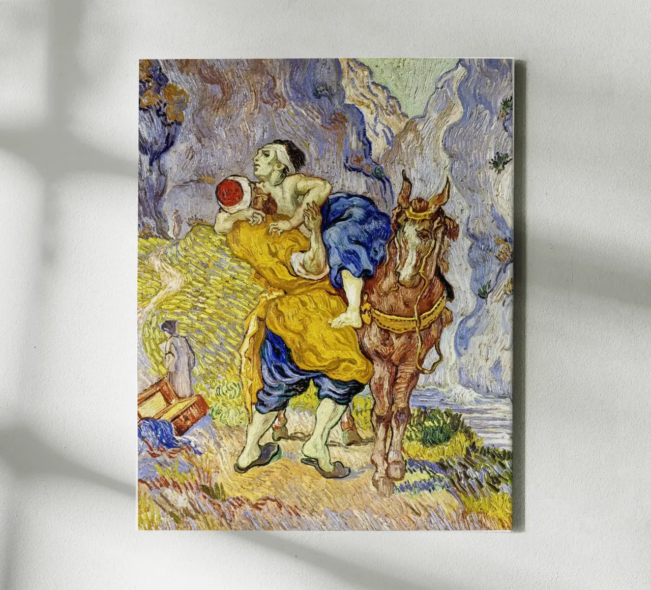 van Gogh - Il buon samaritano tela con Cornice a cassetta da ARTOTHEK