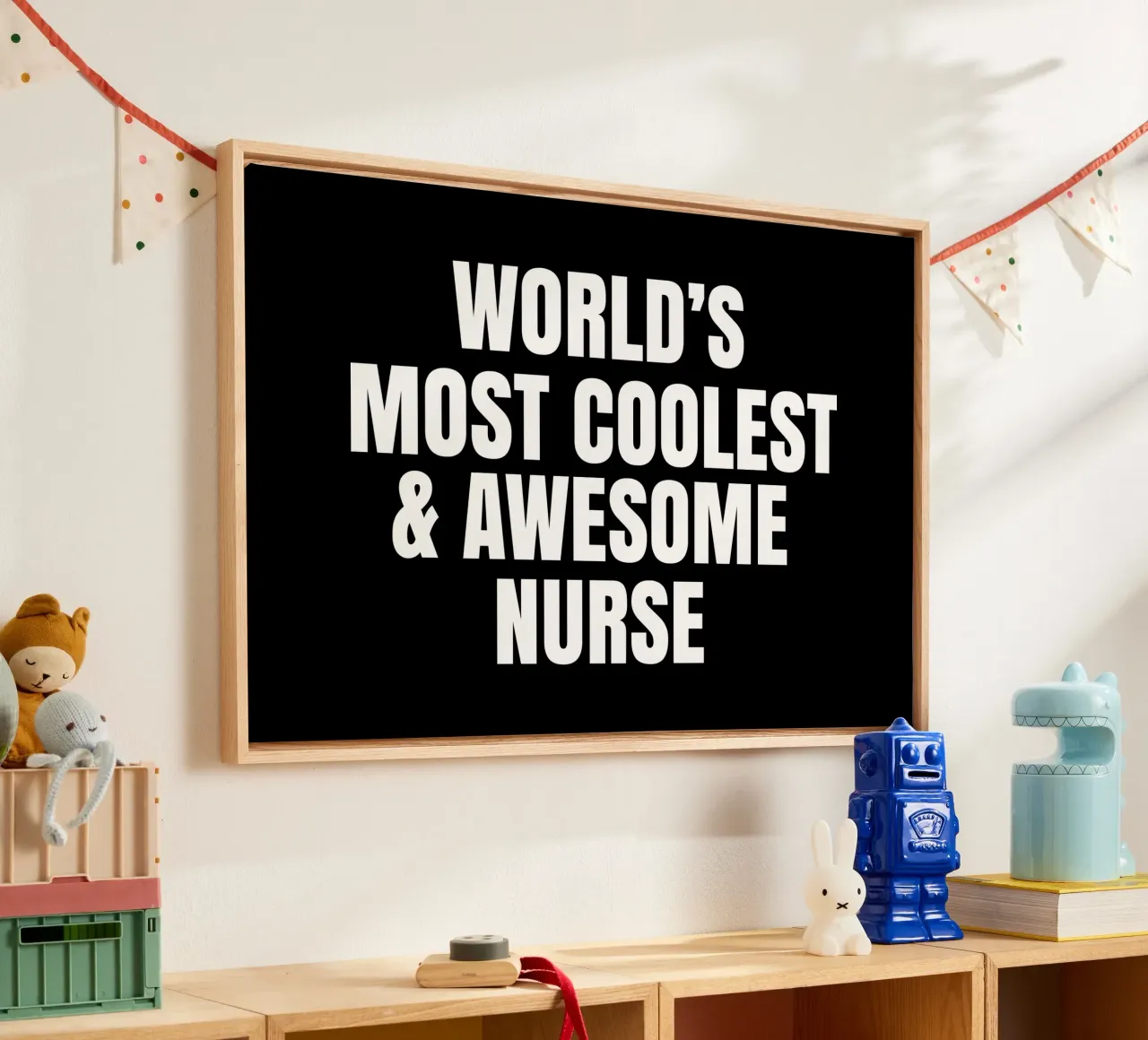 World's most coolest and awesome nurse tela con Cornice a cassetta da happieeagle