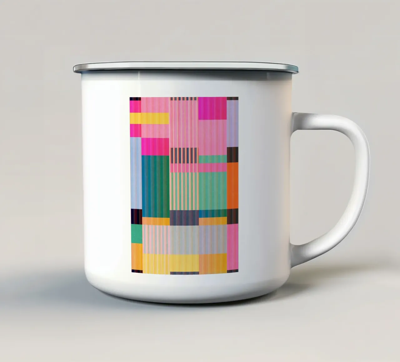 Arte astratta geometrica colorata 22 tazza in smalto da Gaite