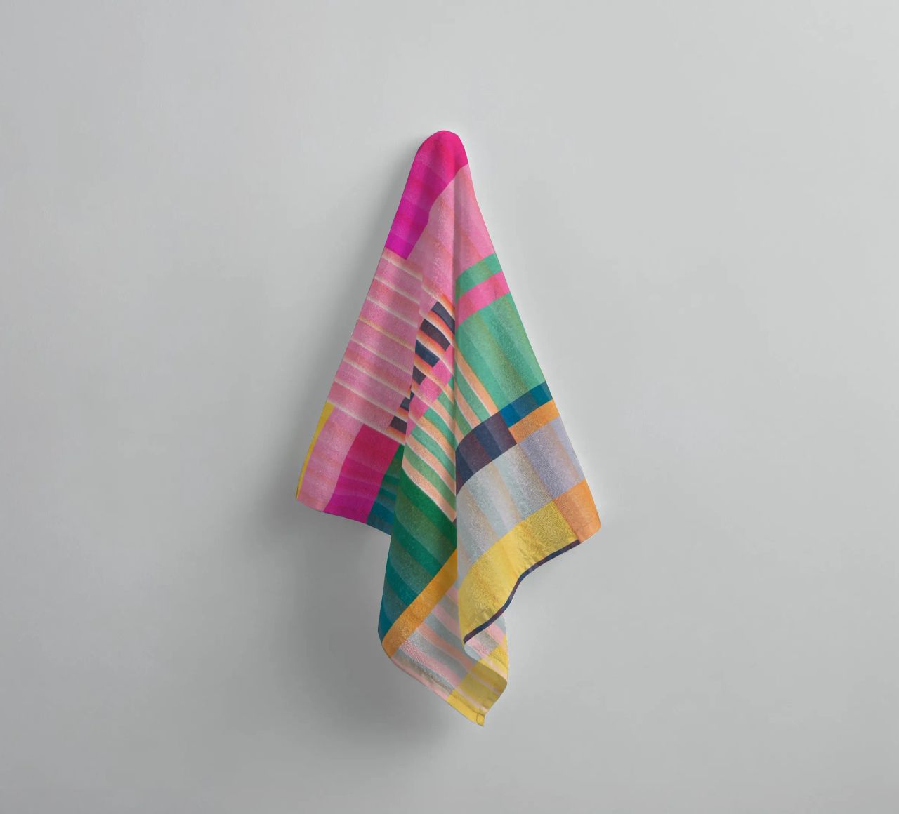 Kleurrijke geometrische abstracte kunst 22 badhanddoek van Gaite