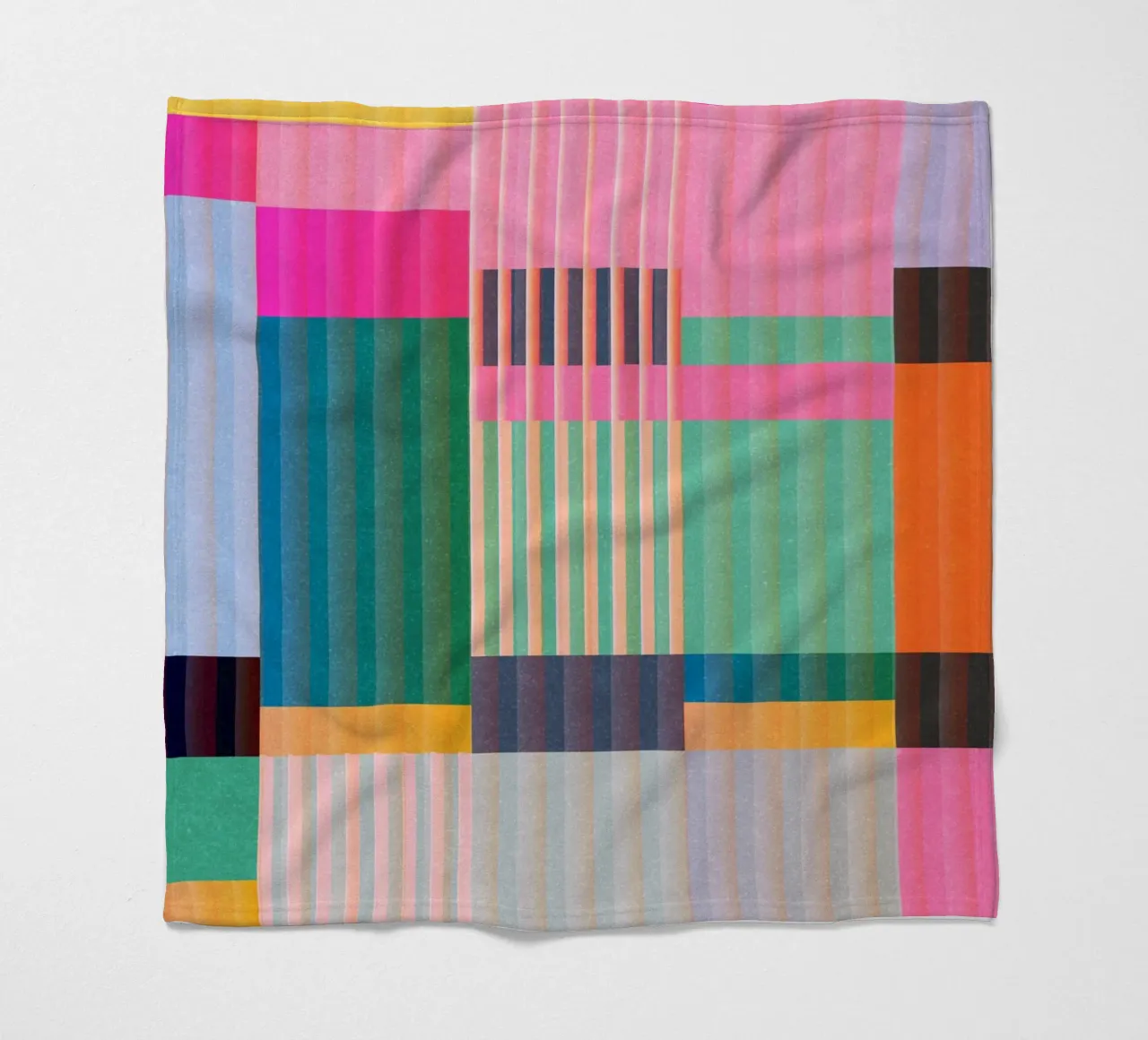 Colorful Geometric Abstract Art 22 fleece blanket by Gaite