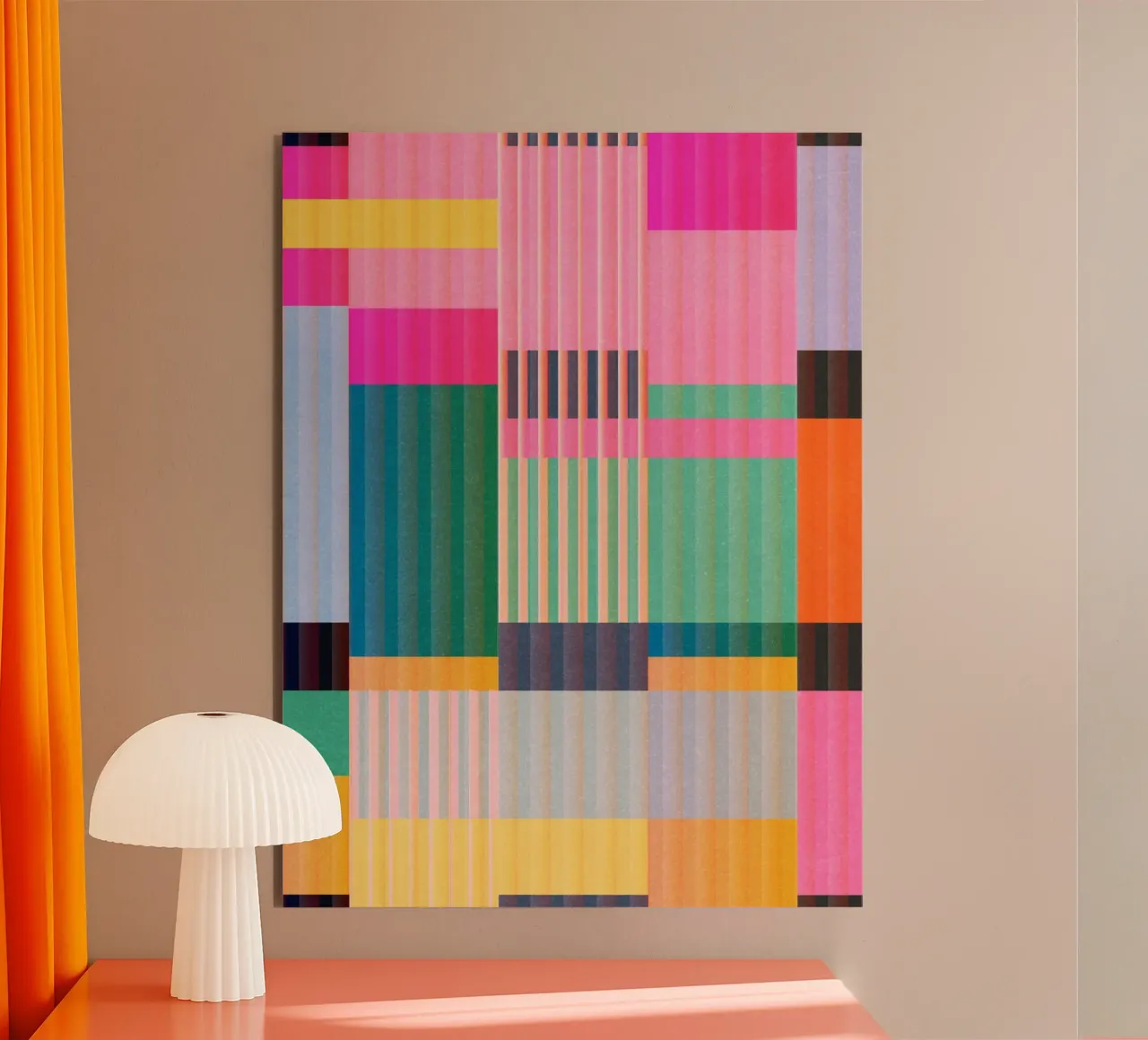 Colorful Geometric Abstract Art 22 alu-dibond by Gaite