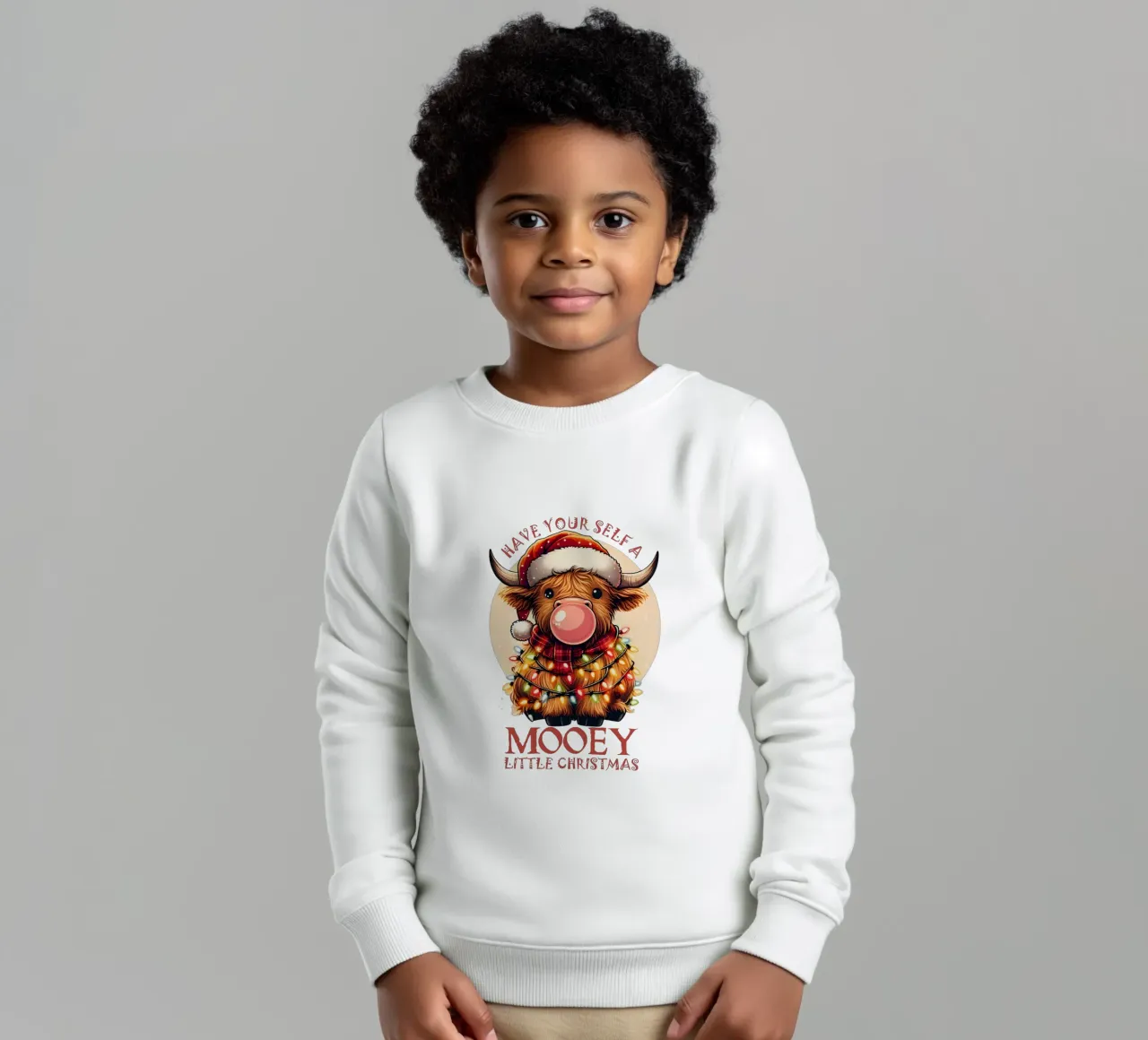 Have yourself a MOOEY little Christmas felpa bambino da edsonramosart