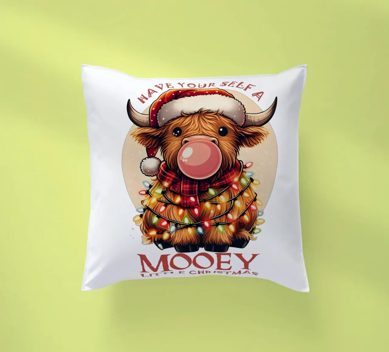 Have yourself a MOOEY little Christmas cuscino da edsonramosart