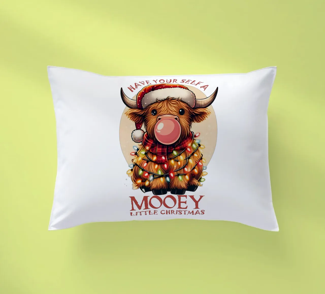 Have yourself a MOOEY little Christmas cuscino da edsonramosart